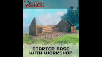 Valheim Starter House & Workshop - Early Game - (Speed Build Short) #valheim #speedbuild