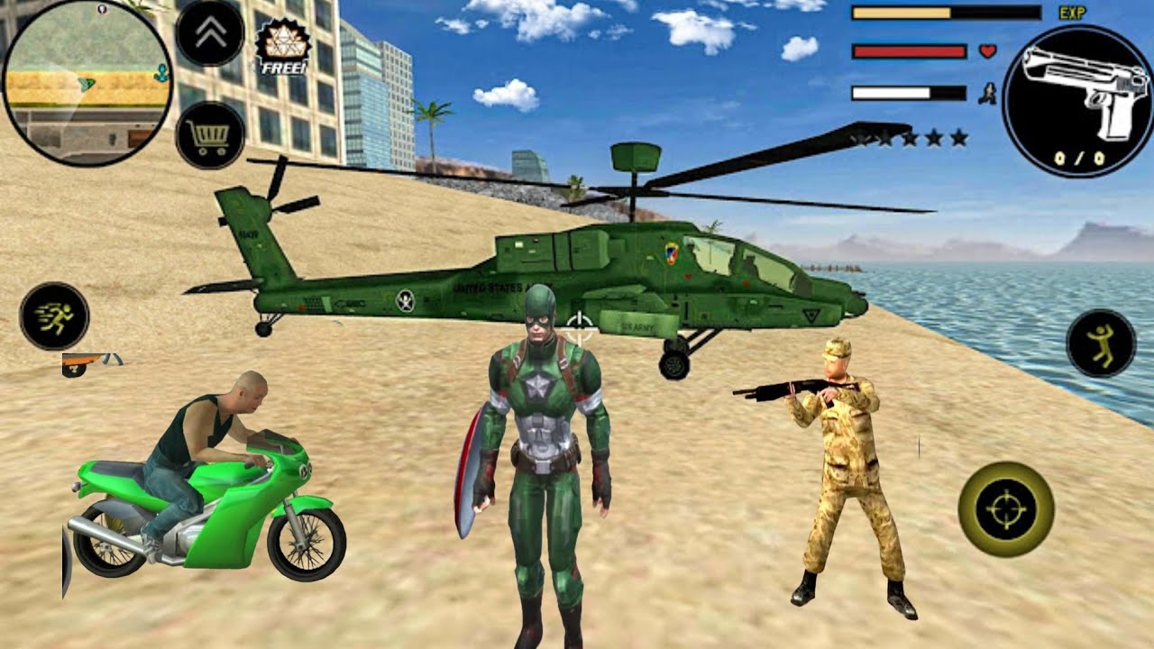 Green Captain America Rope Hero PART # 33 || Spider Rope Hero|| Open ...