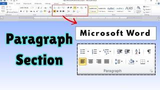 Microsoft Word Paragraph Section I Paragraphs Formatting in MS Word #msword