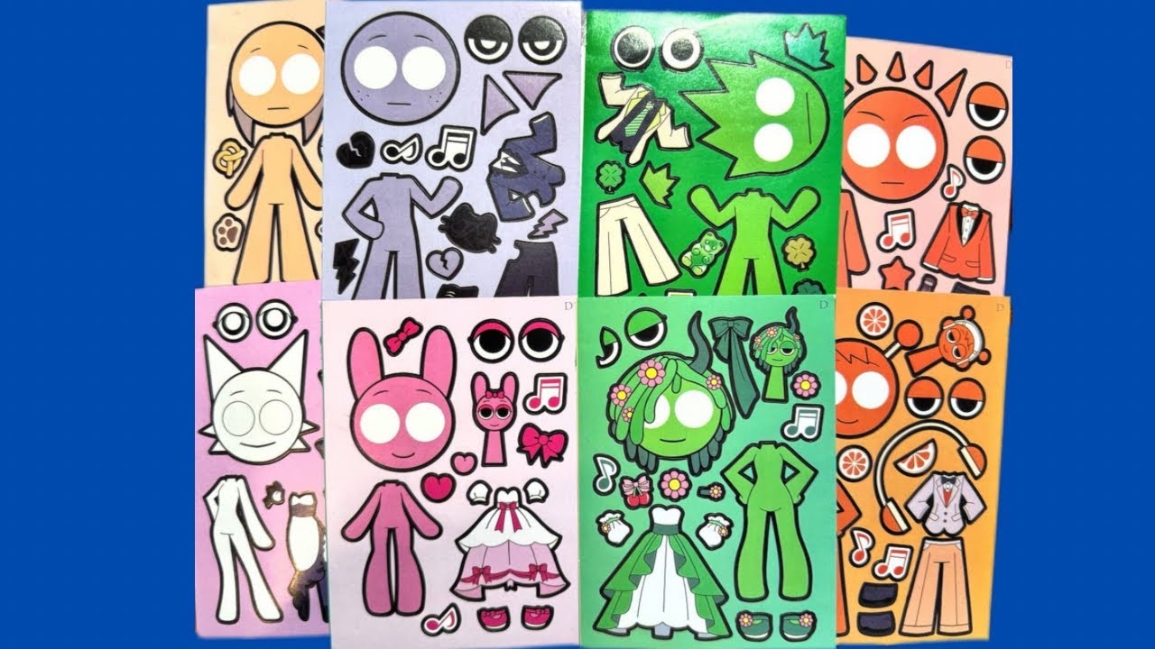 Decorating with MY gamebook Incredibox Sprunki Stickers | ASMR and Superfly beautiful