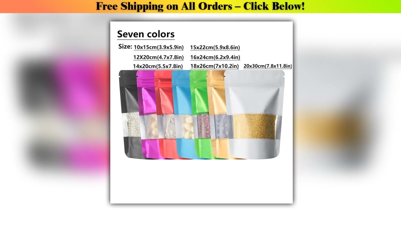 Reusable Thickened Moisture-proof Food Storage Upright Snacks Plastic Transparent Small Window