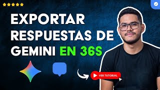 Cómo EXPORTAR RESPUESTAS de GOOGLE GEMINI a GOOGLE DOCS en 36 S