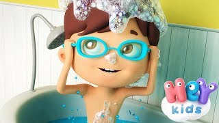 Video thumbnail of "Wash Your Hands song for kids | Baby Bath Time + more nursery rhymes 🛀 HeyKids"