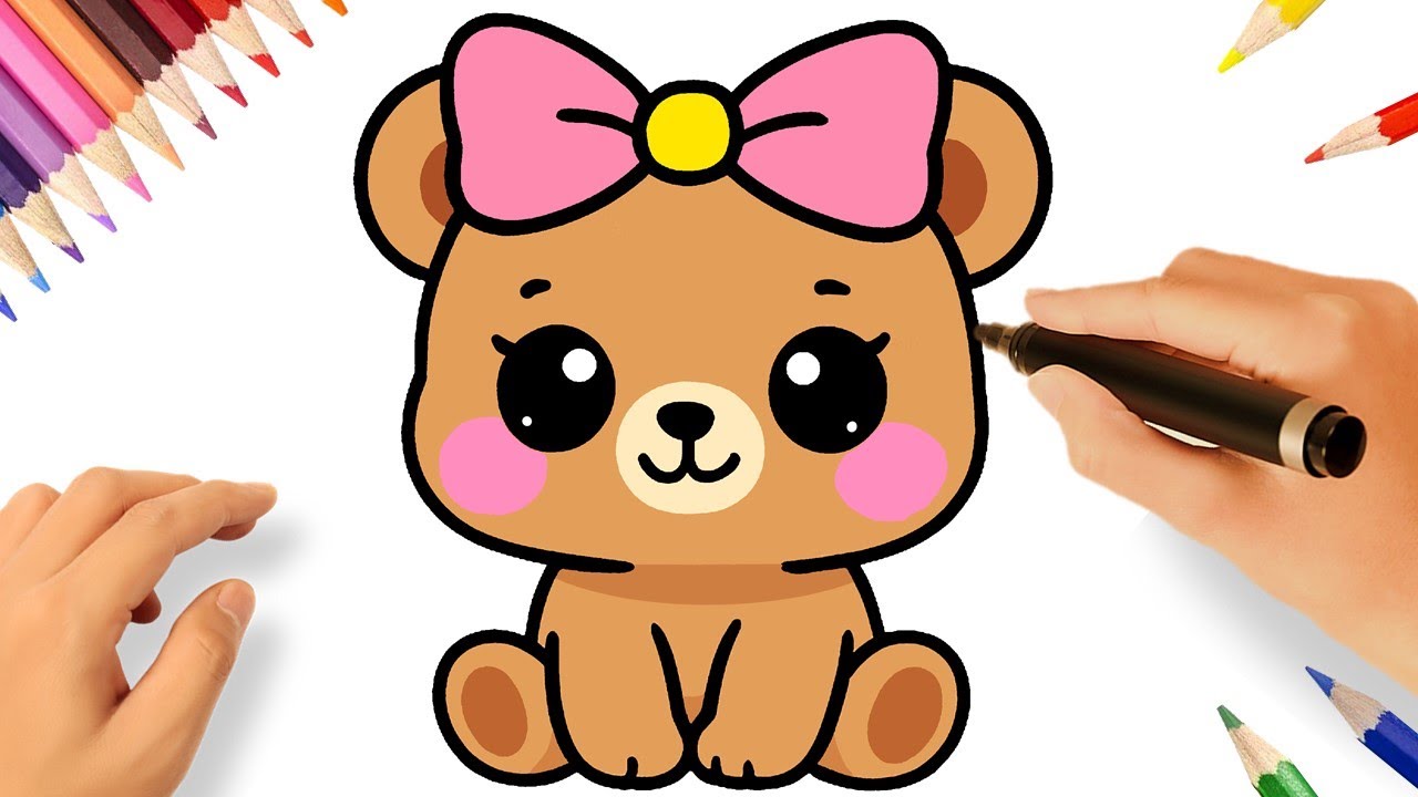COMMENT DESSINER UN OURS KAWAII FACILE🧸🎀