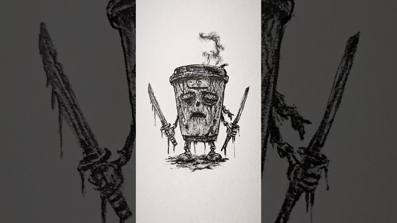 Speed drawing Zombie Cappuccino Assassino 😳 