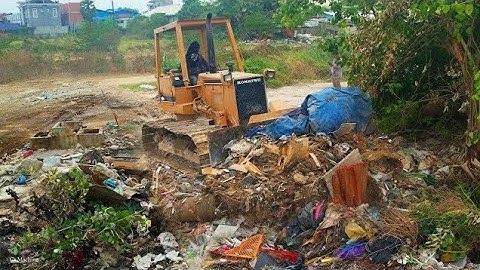 Amazing Update Working!! Recycle Transfer Garbage Dump Clear & Pushing Trash By Skills Dozer