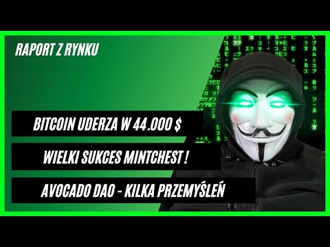 Bitcoin uderza w 44.000$ - Wielki sukces MintChest ! - Avocado DAO (AVG) - kilka przemyśleń !