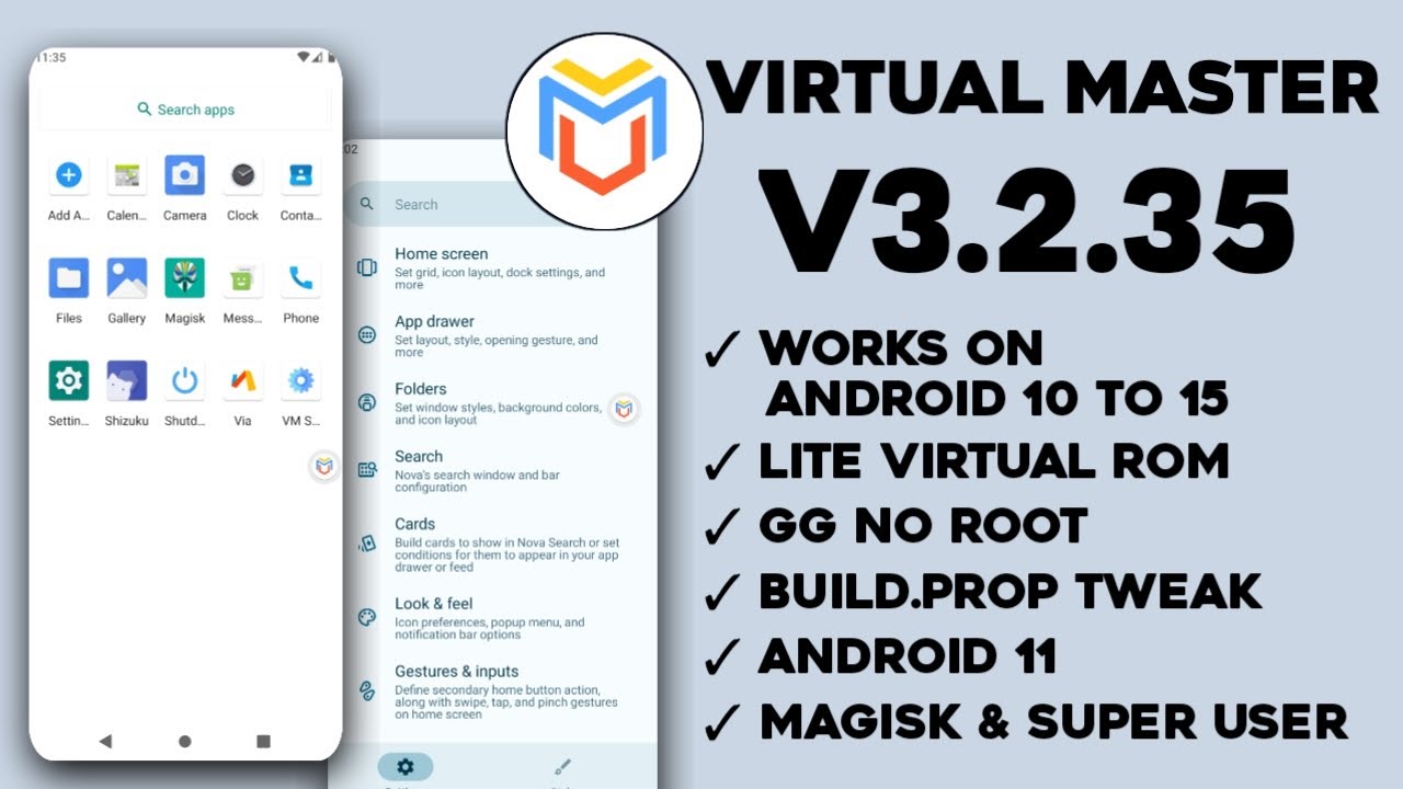 Virtual Android Rom Virtual Master v3.2.35 +Magisk Rooted ROM Android 11 - YouTube