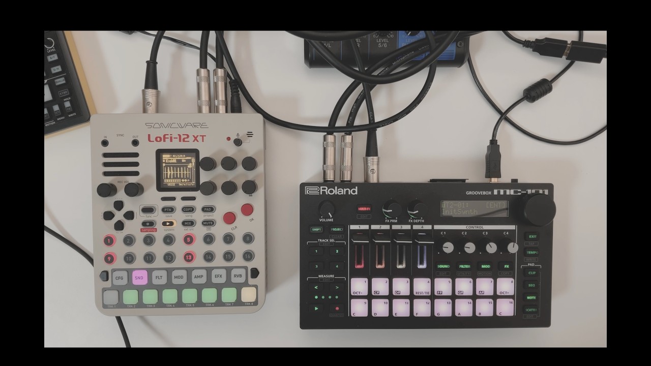 #SONICWARE_Challenge SONICWARE Lofi-12 XT & Roland MC-101 / Techno JAM 2026_February_28
