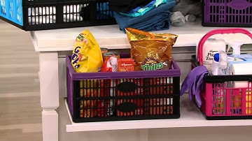 Clever Crates Set of 3 Collapsible Multi-Use Storage Crates on QVC