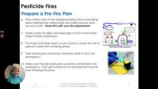 17 Pesticide Fires Grower Pesticide Safety Course Manual