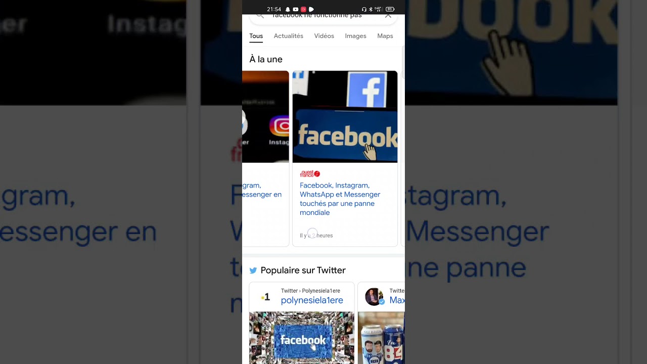 Facebook, Instagram, WhatsApp et Messenger en panne