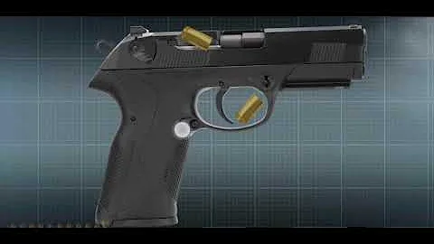 Beretta PX4 Storm Pistol animated simulation firing