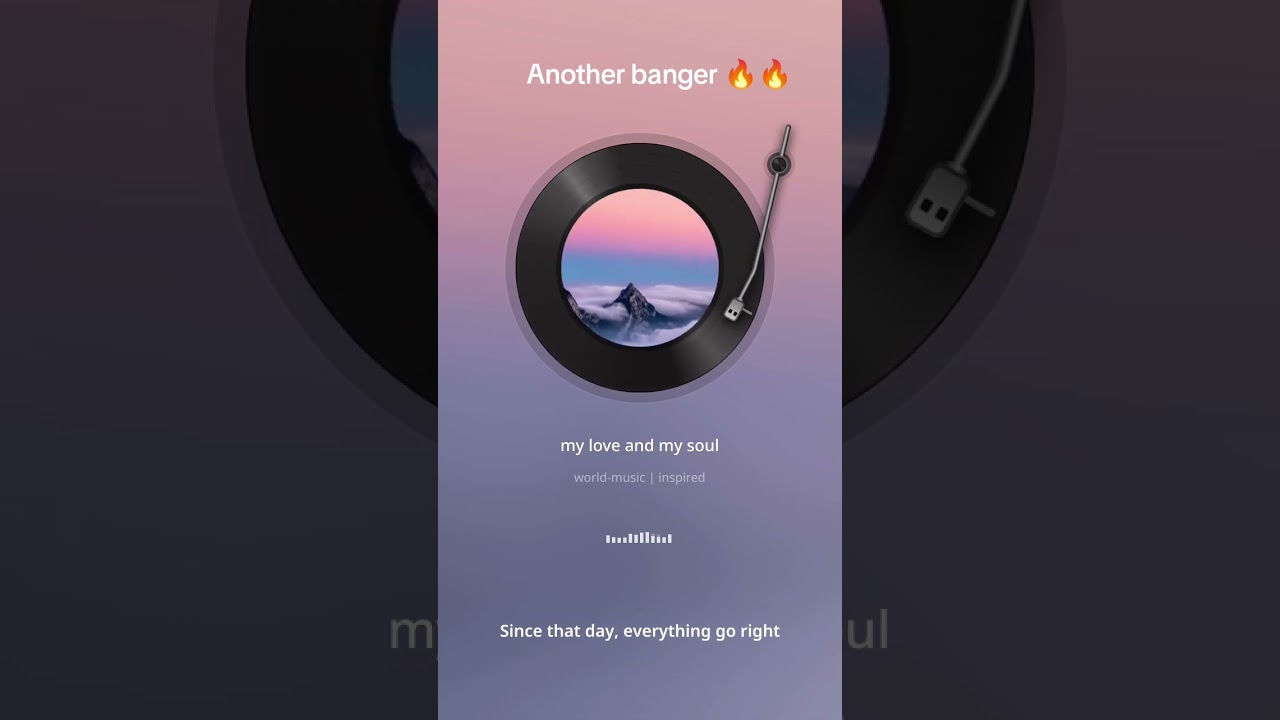 My love and my soul 💓💓 It's a beautiful song to my wife and daughter 