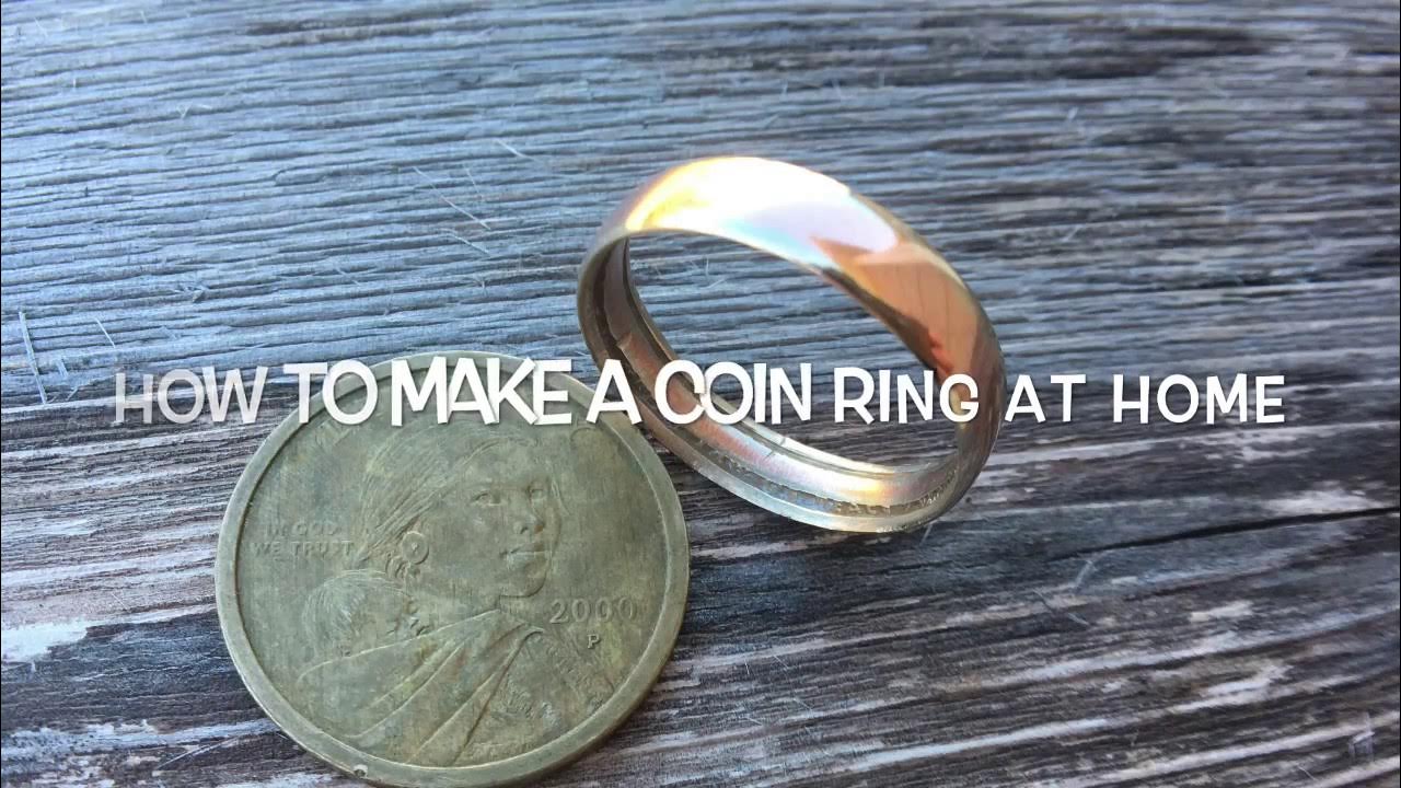 How To Make A Ring Out Of A Coin At Home!! YouTube