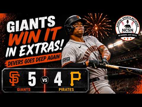 Giants Win it in Extra Innings, Devers Hits 33rd