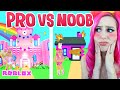 I Challenged My BEST FRIEND To A *PINK CASTLE* Build Off in Adopt Me! NOOB VS PRO (Roblox)