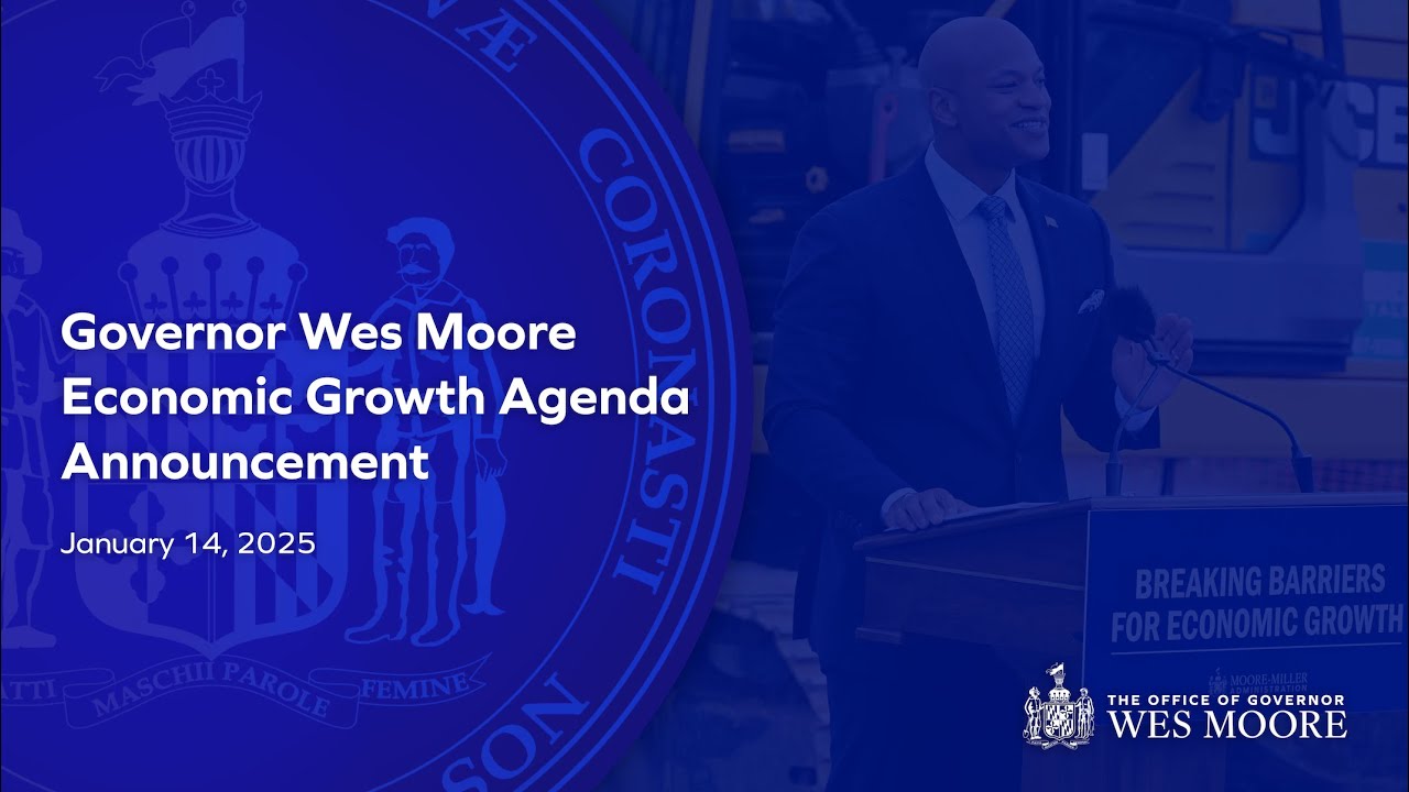 Governor Wes Moore Announces Economic Growth Agenda - YouTube