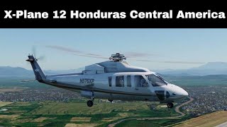 X Plane 12 Flight around Honduras Airport MHLM with Sikorsy S76c Helicopter screenshot 3
