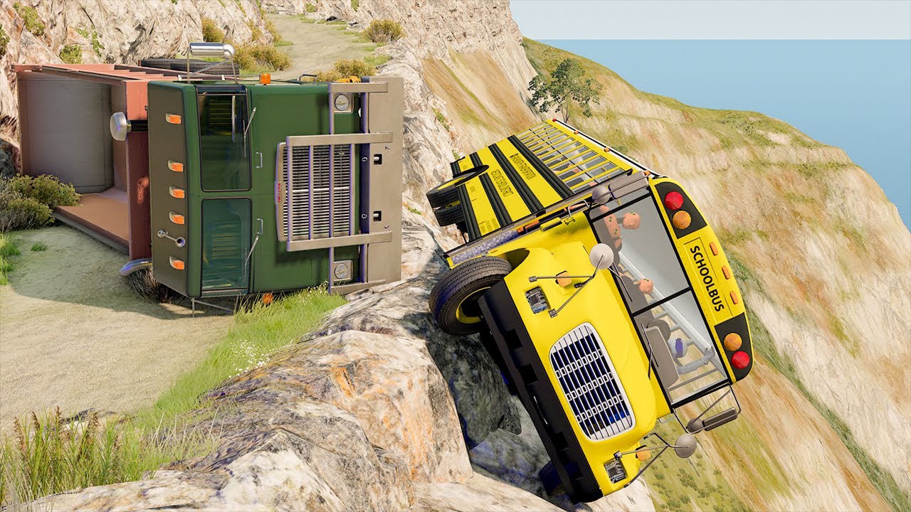 Cars vs Cliff Roads Marathon #2 - BeamNG DRIVE | SmashChan