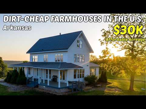 10 Dirt-Cheap Arkansas Farmhouses With Acreage you can Actually Afford Right Now! Hidden Deals!
