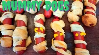 Making Mummy Dogs for Halloween (special surprise ending!!)