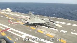 Maiden Landing of LCA Navy on Indian Navy Aircraft Carrier INS Vikamaditya