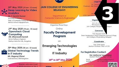 JCE CSE FDP Session 3 - Global Technology Trends in IT Industry by Mr. Nagaraj Chinni