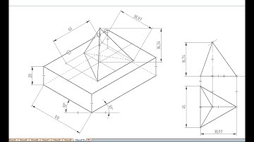 TETRAHEDRON ON A RECTANGULAR SLAB | CAED EASY SOLVING | VTU 22 SCHEME