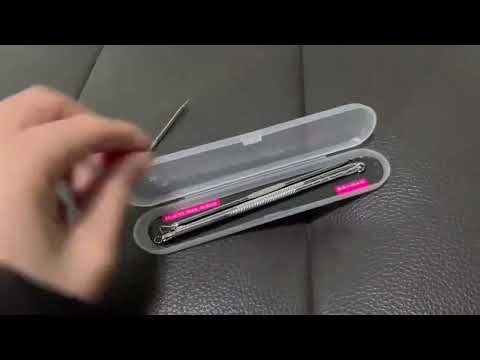 Інструменти для чищення обличчя косметологічні професійні набори (4 шт./комплекс + кейс пластиковий), видео 1