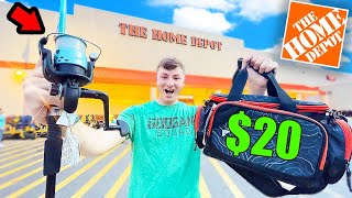 $20 Home Depot ROD And REEL Fishing Challenge (Big Fish!)