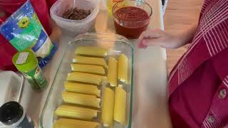 Easy String Cheese Stuffed Manicotti