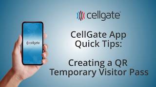 Inside CellGate - CellGate App - Creating a QR Temporary Visitor Pass  #videointercom