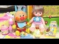 Anpanman & baby doll Meru-Chan go to the Ice cream shop アンパンマンとメルちゃん入門セットで西松屋のアイスクリーム屋さんをしました。