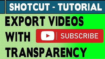==OBSOLETE== Shotcut Tutorial: Export videos with transparency