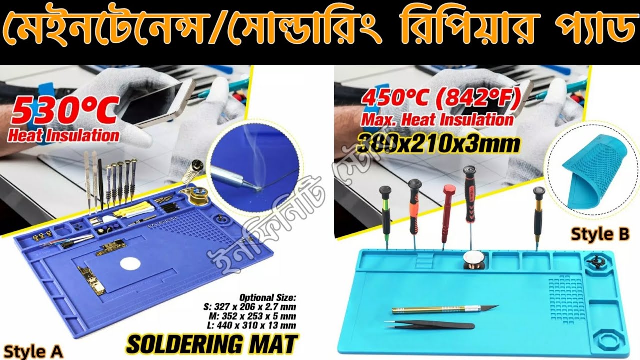 Repair Pad Insulation Heat-Resistant Soldering Station Silicon