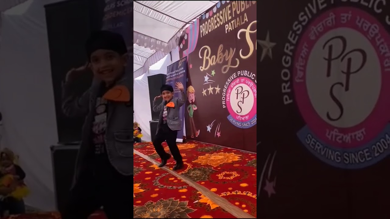 Four Years Old Manav’s Live Performance In School #yts #bhangra #kidsvideos