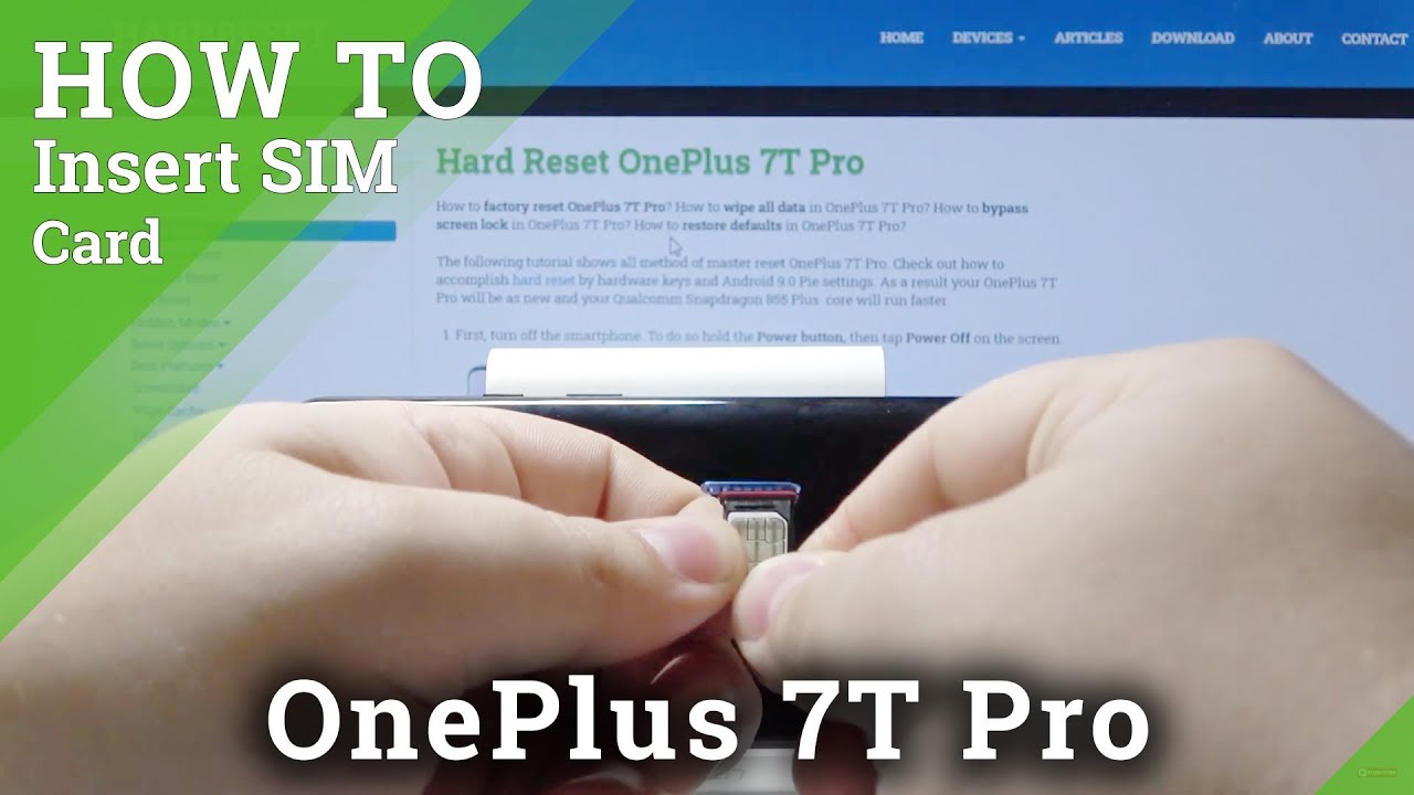 How To Insert Nano Sim Into Oneplus 7t Pro Find Card Slot Card Input Youtube