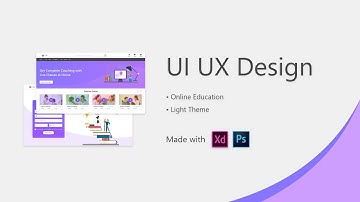 UI UX Design using Adobe XD | E-commerce + Online Education Website | 2021