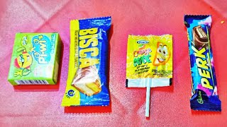 Satisfying Video | Unboxing a Peak Chocolate 🍫 Yellow Lollipop 🍭 Bisca Chocolate Piwi Bubble Gum