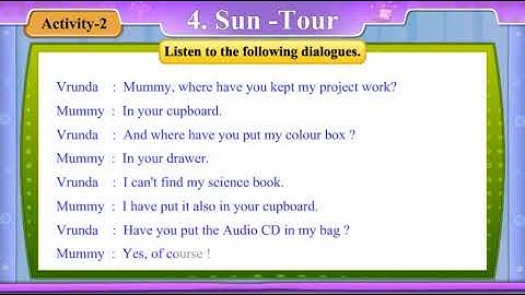STD 8 ENGLISH UNIT 4 Activity 3 Video