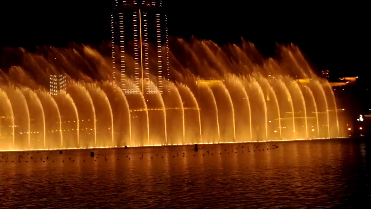 Dubai Musical Fountain near Burj Khalifa YouTube