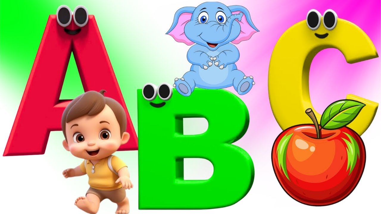 ABC song | a for apple | abc phonics song for toddlers | nursery rhymes ...