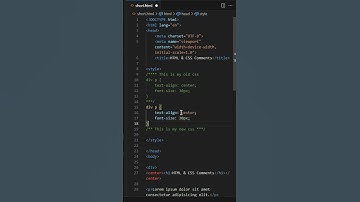 HTML & CSS Comments #shorts #css #csstutorial #coding