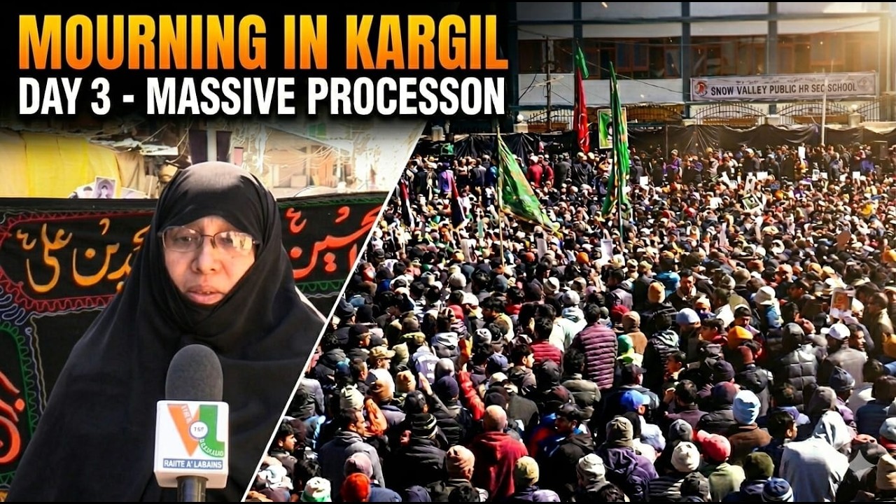 Massive Mourning Procession in Kargil: Day 3 of Imam Khomeini’s Martyrdom | IKMT Kargil