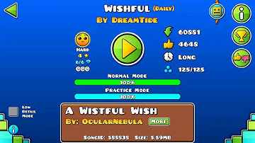 Daily level #78 | Wishful By DreamTide [ALL COINS] | Geometry Dash 2.11