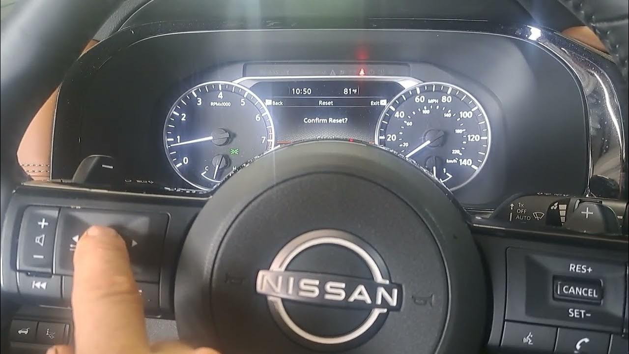 2022 nissan pathfinder oil service reset - YouTube