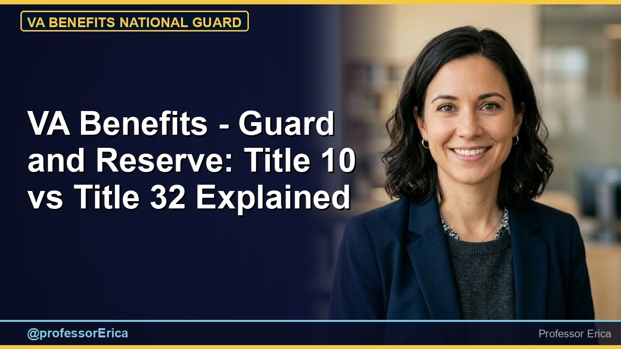 VA Benefits for Guard and Reserve: Title 10 vs Title 32 Explained