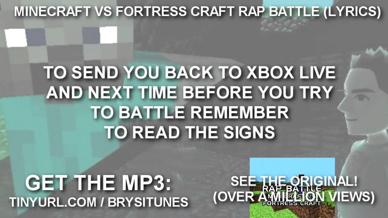 Minecraft vs FortressCraft - RAP BATTLE (LYRICS) - YouTube