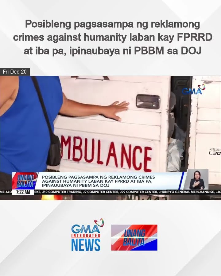 Posibleng pagsasampa ng reklamong crimes against humanity laban kay FPRRD at iba... | Unang Balita